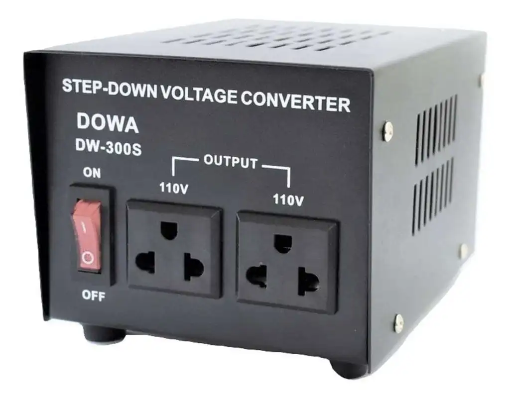 Front panel of step down 220v to 110v 300va converter